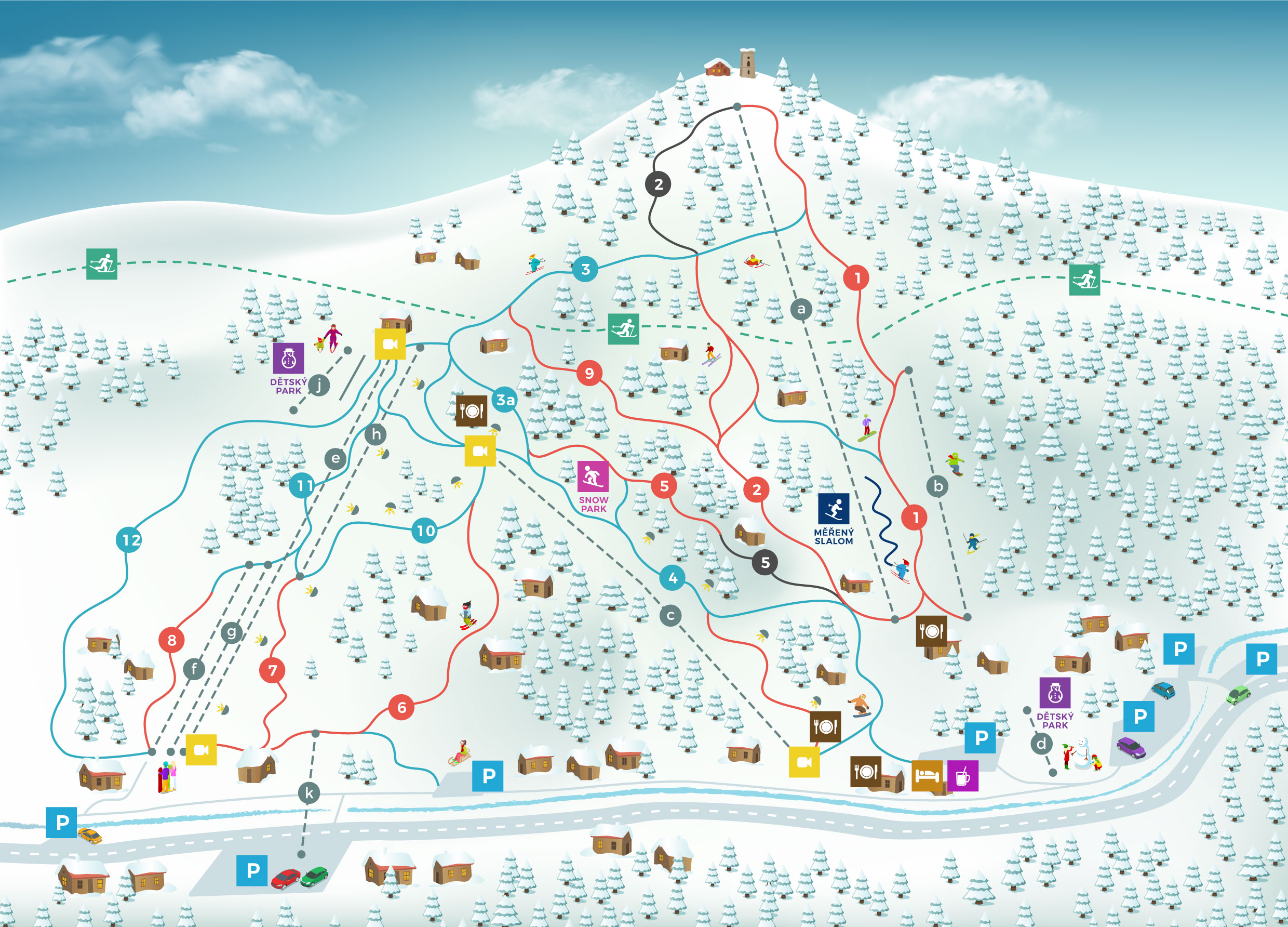 statenice mapa Ski Resort Map | Ski Resort Herlíkovice   Snowhill statenice mapa